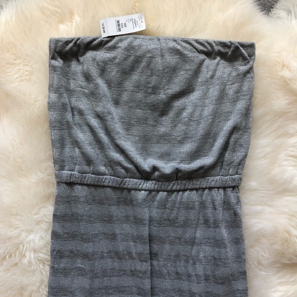 WHBM Strapless Stripe Maxi Sparkle Dress XXS - Picture 3 of 6